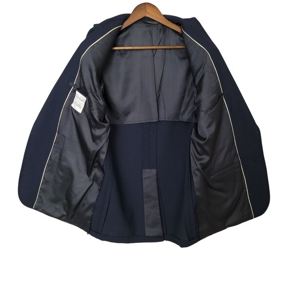 Cartier Jack Lang Tailored Blazer Jacket Mens Size 41R Navy Blue Classic - Picture 6 of 10